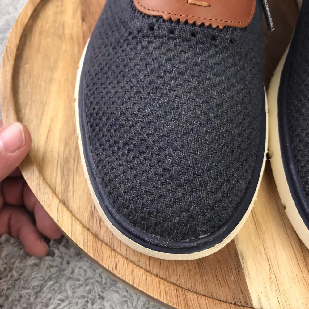 Cole Haan Generation ZeroGrand Stitchlite Sneakers Mens 9 M Navy/Brown Leather‎